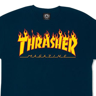 Thrasher Magazine Shirt Flame Navy
