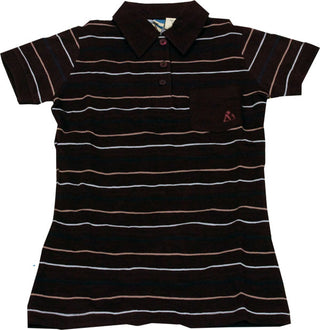 Matix Girls Youth Polo Stripes Maroon Size S
