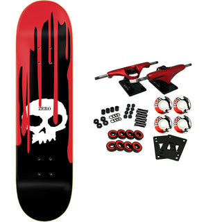 Zero Skateboard Complete Single Skull with Blood 8.25" x 31.9"