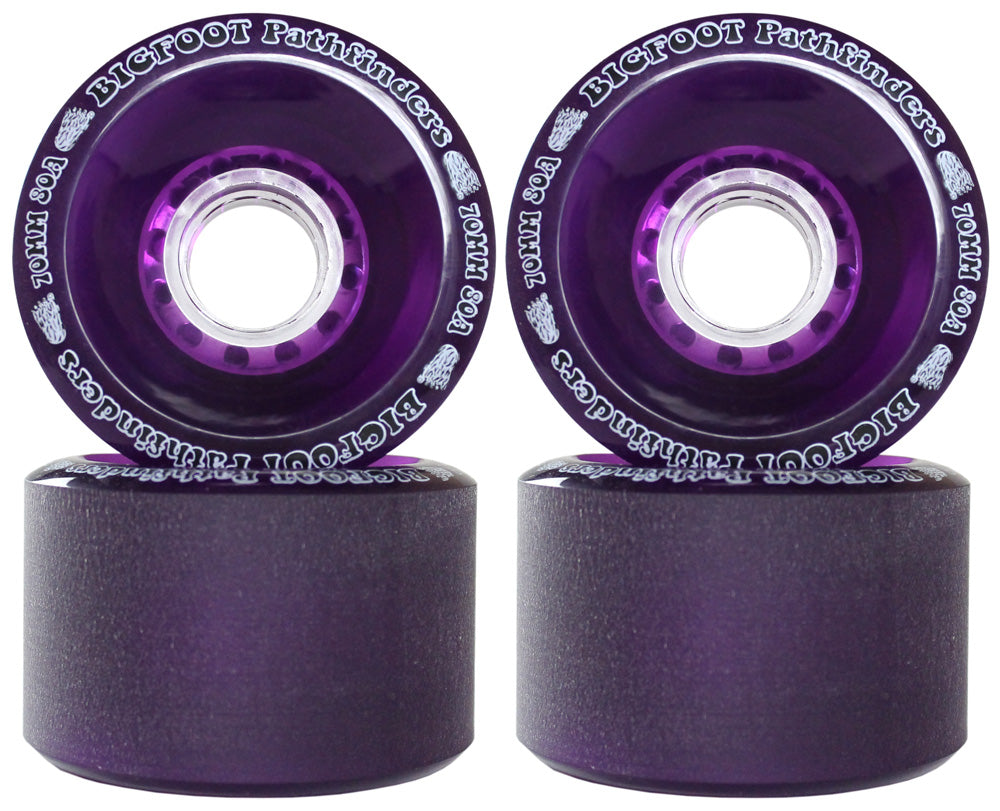 Ruote Bigfoot Pathfinders Per Longboard 70mm 80a Verdi Con Cuscinetti ABEC 9 - Foto 3