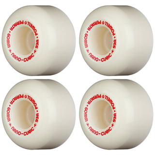 Powell Peralta Skateboard Wheels 60mm x 38mm Dragon Formula 93A Nano Cubic Off White