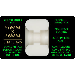 Powell Peralta Skateboard Wheels 56mm x 36mm Dragon Formula 88A AV6 Nano Rat Off White