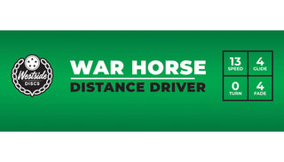 Westside Disc Golf VIP War Horse Distance Driver 13/4/0/4 Orange/Olive 173 grams
