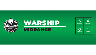 Westside Disc Golf Tournament Ring Warship Midrange 5/6/0/1 White/Black 180 grams