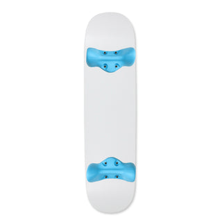 Softrucks Practice Complete - 7.75" Dipped White Deck / Blue Trucks