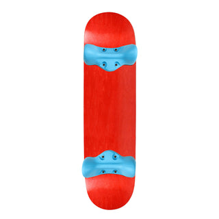 Softrucks Practice Complete - 7.75" Stained Red Deck / Blue Trucks