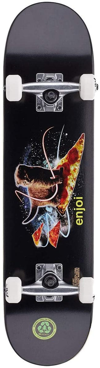 Enjoi Skateboard Complete Pizza Kitten Black 7.25"