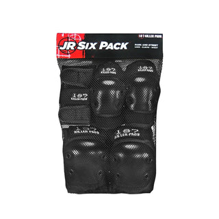 187 Killer Pads Junior Size 6-Pack Black