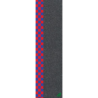 Mob Griptape Checker Strip Blue/Red 9" x 33" Sheet