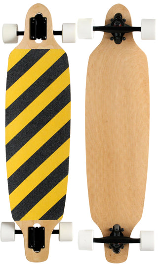 Safety Stripe Drop Through Complete Longboard Thru Freestyle
