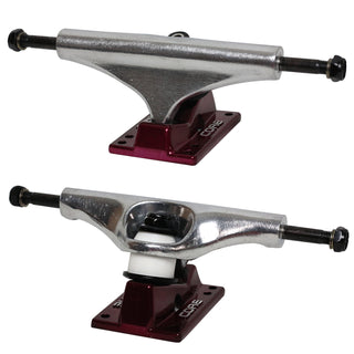 Core Hollow Trucks 5.5 (8.25") Silver With Red Base (Hollow Kingpin)