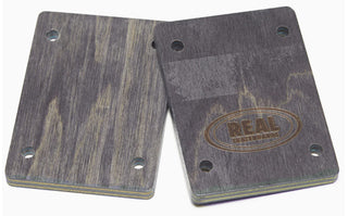 Real Skateboard Risers Wood 5-Ply Universal Truck Fit 1/4" (Pair) Maple