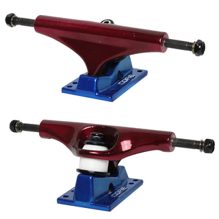 Core Hollow Trucks 5.5 (8.25") Anodized Red With Blue Base (Hollow Kingpin)