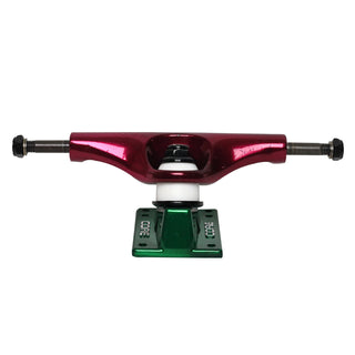 Core Hollow Trucks 5.25 (8.0") Anodized Red With Green Base (Hollow Kingpin)
