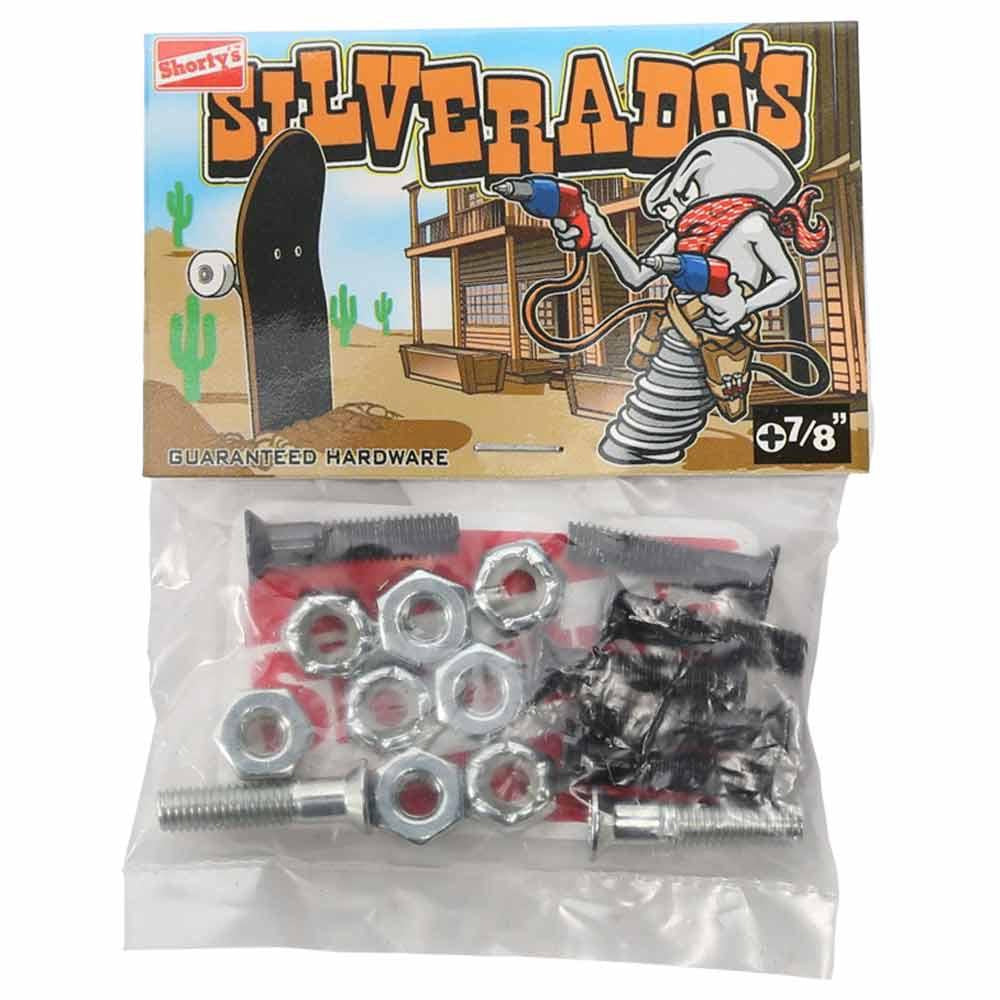 Shorty's Skateboard Hardware – 7/8" Allen Silverados Bolts For Truck Mounting (8 Pack)