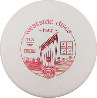 Westside Disc Golf Origio Harp Midrange Disc 4/3/0/3 White/Red 174 grams