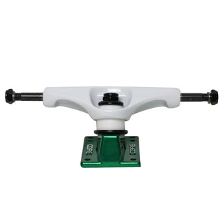 Core Hollow Trucks 5.0 (7.75") White With Green Base (Hollow Kingpin)