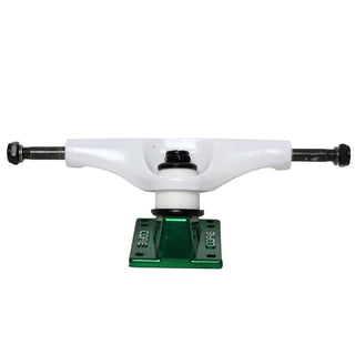 Core Hollow Trucks 5.25 (8.0") White With Green Base (Hollow Kingpin)