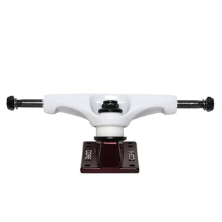 Core Hollow Trucks 5.0 (7.75") White With Red Base (Hollow Kingpin)
