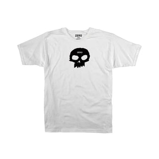 Zero Skateboards Shirt Single Skull White