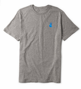 Habitat T Shirt Peace Embroidered Grey