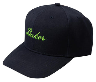 Baker Skateboards Hat Cursive Snapback Navy