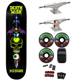 Deathwish Skateboard Dickson Relics 8.25" with Independent Trucks, Triclops Wheels