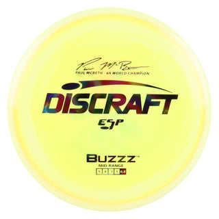 Discraft Disc Golf Paul McBeth Signature ESP Buzzz Midrange 5/4/-1/1 Yellow/Jellybean 164-166g