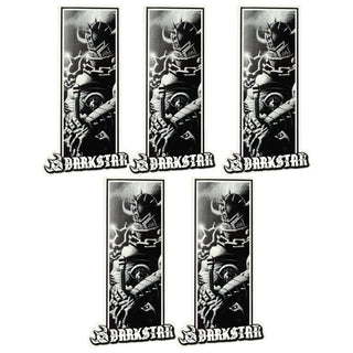 Darkstar Skateboards Sticker Medieval Knight 3.5" x 6.5" 5-Pack