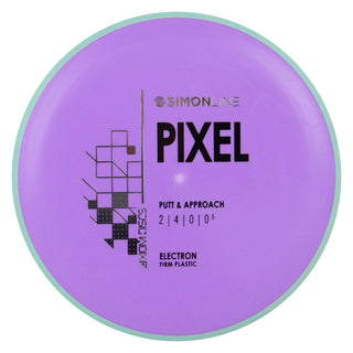 Axiom Disc Golf Simon Line Electron Firm Lizotte Pixel Putter 2/4/0/0.5 Purple/Teal 172 grams