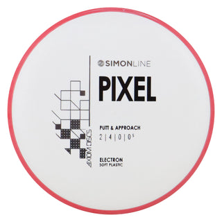 Axiom Disc Golf Simon Line Electron Soft Lizotte Pixel Putter 2/4/0/0.5 White/Red 166 grams