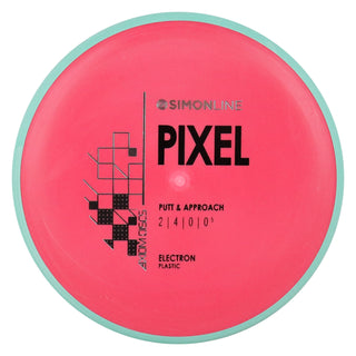 Axiom Disc Golf Simon Line Electron Lizotte Pixel Putter 2/4/0/0.5 Red/Teal 174 grams