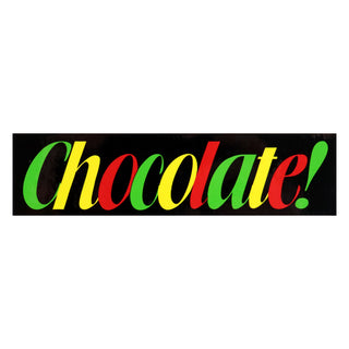 Chocolate Skateboard Sticker Bar Black Rasta 1.5" x 5"