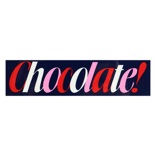 Chocolate Skateboard Sticker Bar Navy/Red/Pink 1.5" x 5"