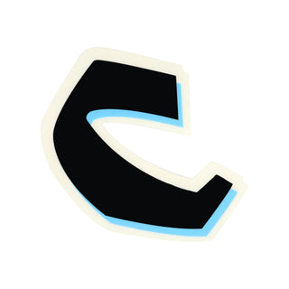 Chocolate Skateboard Sticker Shadow Black/Blue 3.25" x 2.75"