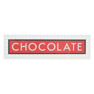 Chocolate Skateboard Sticker Tiled Red 1.5" x 5"
