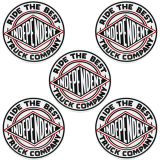 Independent Skateboard Trucks Sticker Sticker RTB Summit White/Blk/Red 6" 5-Pack