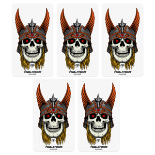 Powell Peralta Skateboard Sticker Andy Anderson Skull 3" Clear 5-Pack