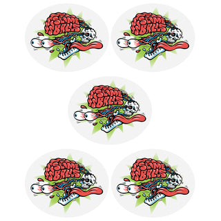 Slime Balls Skateboard Sticker Brain Buster Multi 3.5" 5-Pack