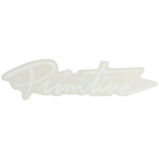 Primitive Sticker Script Logo White 5.5"x1.5"