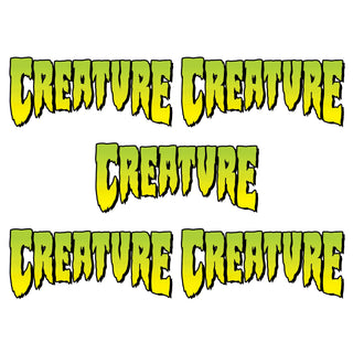 Creature Logo 2" x 4" Skateboard Sticker 5-Pack