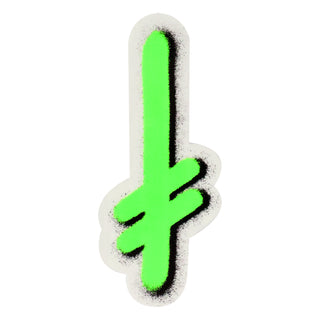 Deathwish Skateboards Sticker Gang Logo Mylar Green/Black 2.5" x 5.5"