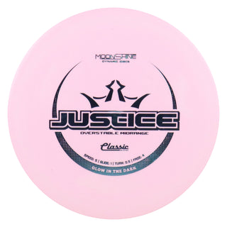 Dynamic Disc Golf Classic Blend Moonshine Justice Midrange Disc 5/1/0.5/4 Pink/Teal 176 grams