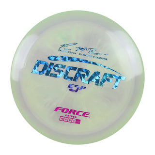 Discraft Disc Golf Paul McBeth Signature ESP Force Distance Driver 12/5/0/3 Drab Green/Blue Shatter 173-174g