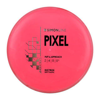 Axiom Disc Golf Simon Line Electron Soft Lizotte Pixel Putter 2/4/0/0.5 Neon Red/Red 169 grams