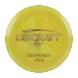 Discraft Disc Golf ESP Raptor Distance Driver 9/4/0/3 Honey Mustard/Gold Plate 173-174g