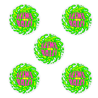Slime Balls Skateboard Stickers Slime Logo Multi 4" 5-Pack