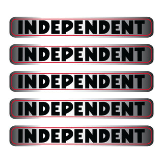 Independent Trucks Foil Skateboard Stickers Bar Metallic 6" x .88" 5-Pack