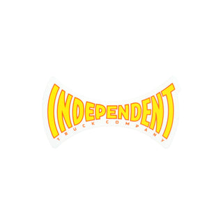 Independent Trucks Mylar Skateboard Sticker Spanning Yellow 4" x 2.25"