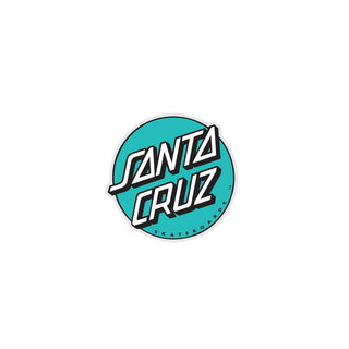 Santa Cruz Skateboard Mylar Stickers Other Dot Turquoise/Blk/Wht 3" 5-Pack